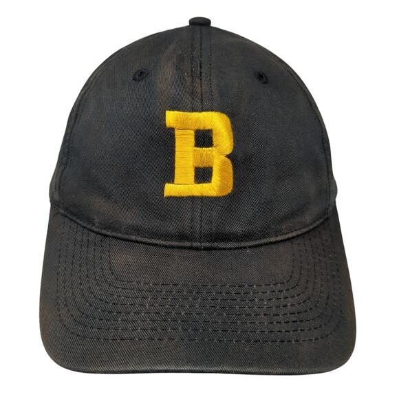 B Logo Snapback Cap Black One Size Adjustable Embroidered Vented Holes Advantage - Picture 1 of 9